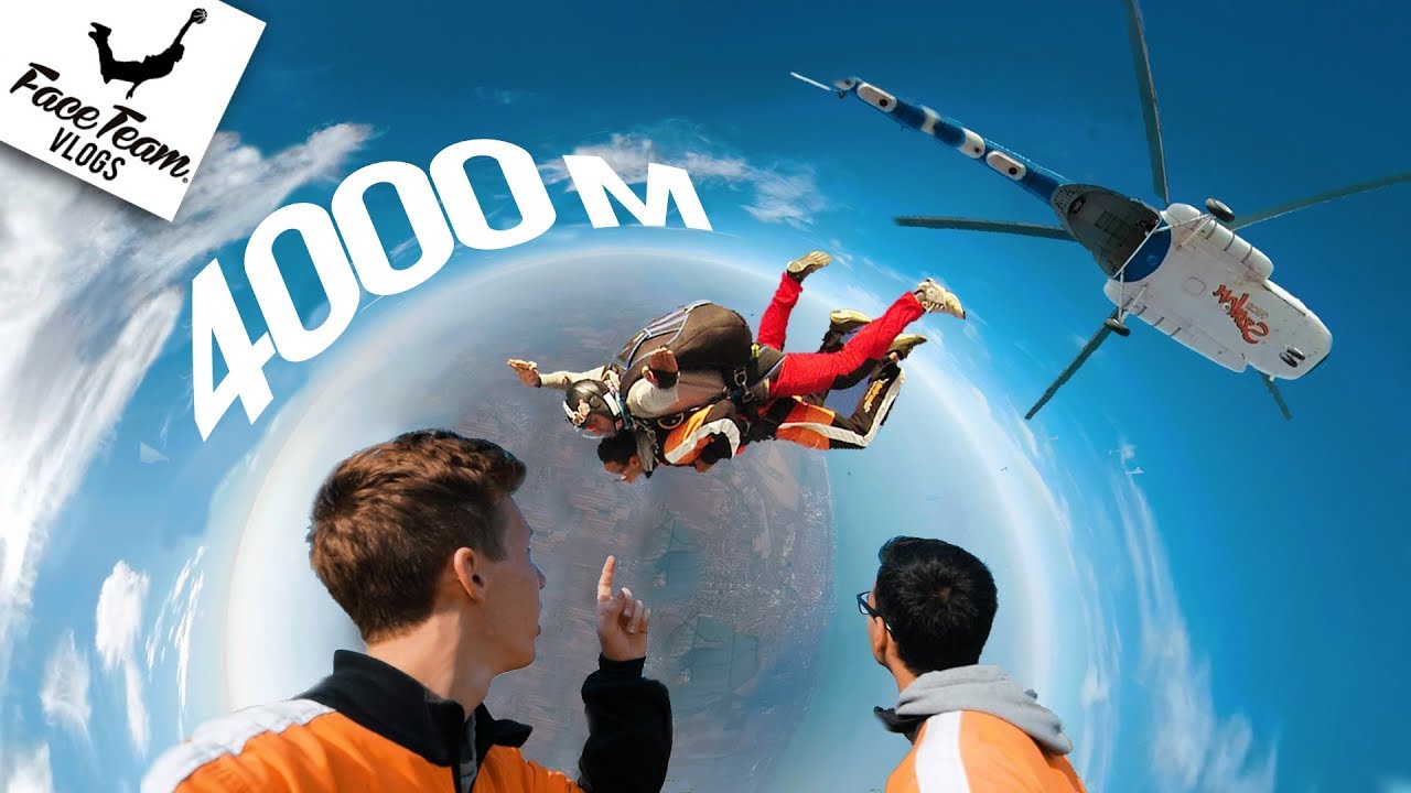 Kiugrottunk egy helikopáterből a troposzférában