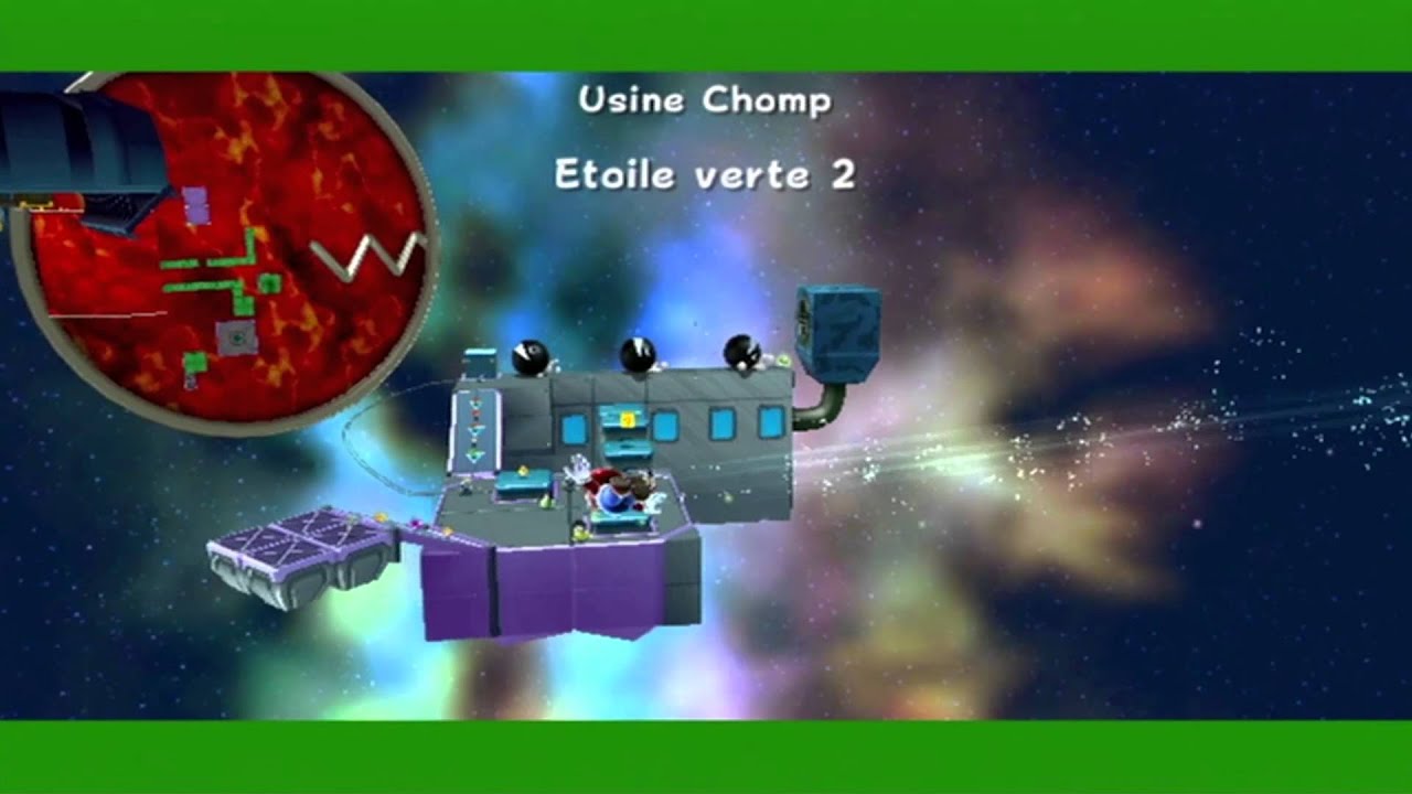 Super Mario Galaxy 2 - Monde 4 - Usine Chomp : Étoiles vertes