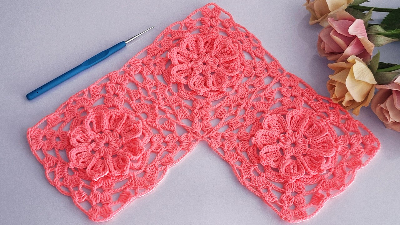 3D Motif Crochet Flower Tutorial – A Unique Pattern You’ve Never Seen!