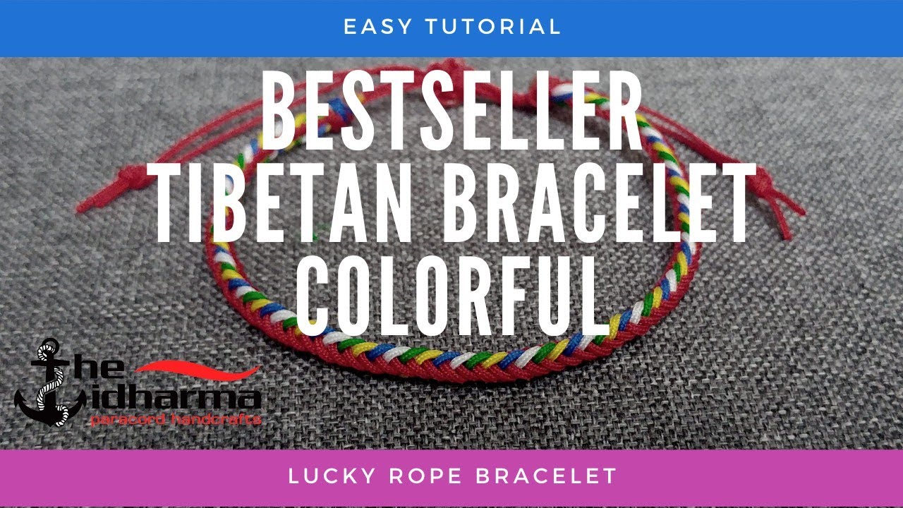Easy Tutorial - Gelang Adjustable Colorful Tibetan Lucky Rope Bracelet