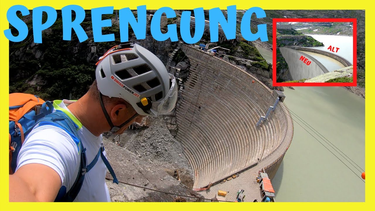 ERSATZ STAUMAUER SPITALLAMM GRIMSEL - SPRENGUNG | SWISSPOWERJET