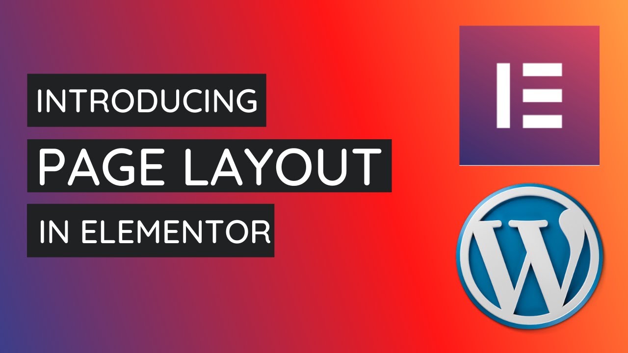 Elementor Tutorials |  How to Change Page Layout in Elementor