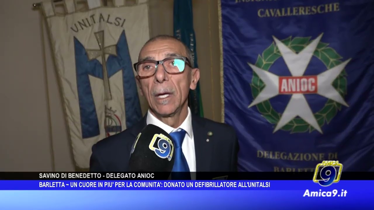 Barletta - Donato un defibrillatore all'Unitalsi