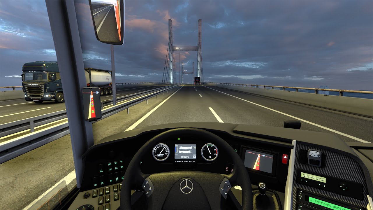 New Mercedes-Benz Travego - ETS2 1.46 Steering Wheel Gameplay