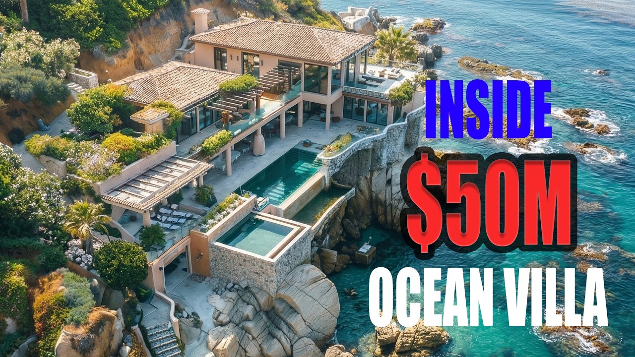 Inside a $50M Cliffside Ocean Villa – Luxury House Tour/Luxury House Cinema 4K