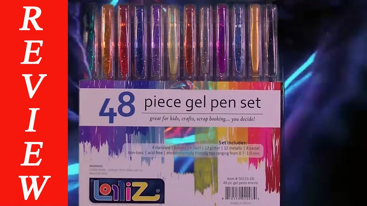 REVIEW Lolliz 48 Piece Gel Pen Set | Gel Color Pens
