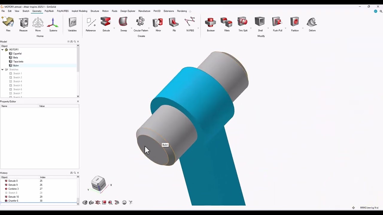 Curso Diseño Mecanico y simulacion Diseño mecanismo motor simulacion biela manivela parte 2