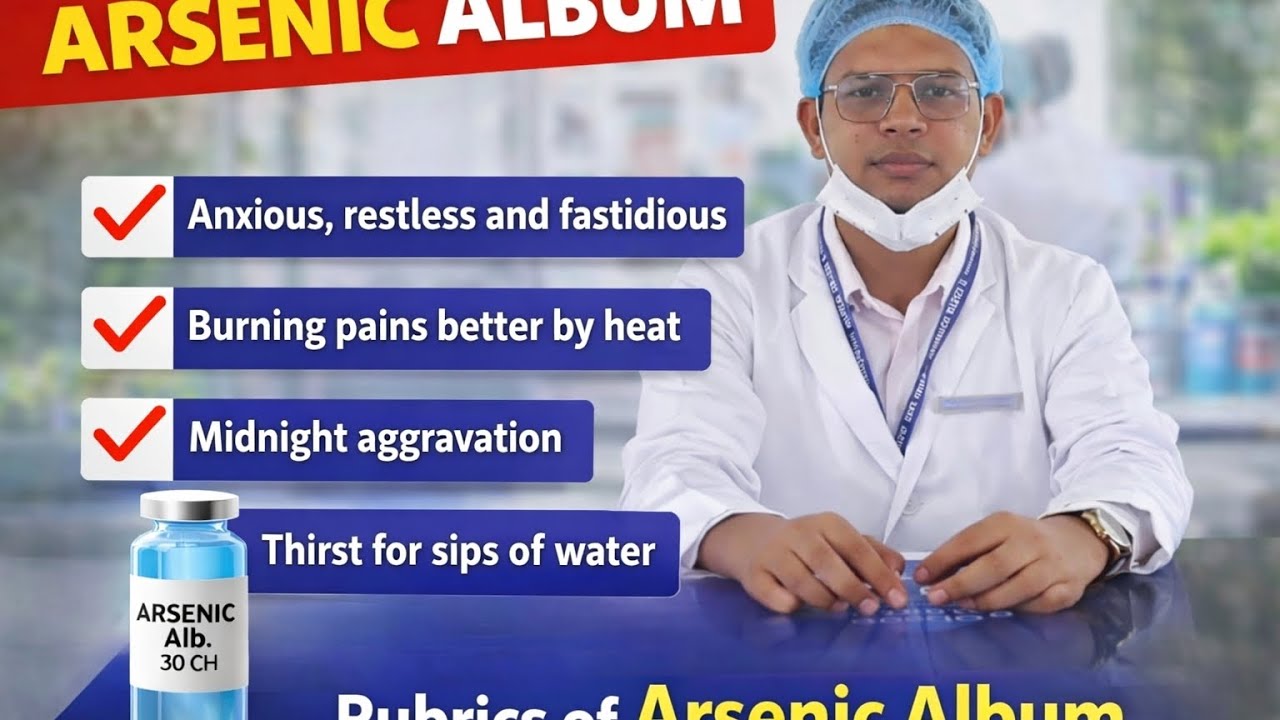 ARSENIC ALBUM medicine explain from VITHOLKAS AND ALLEN KEY NOTE..