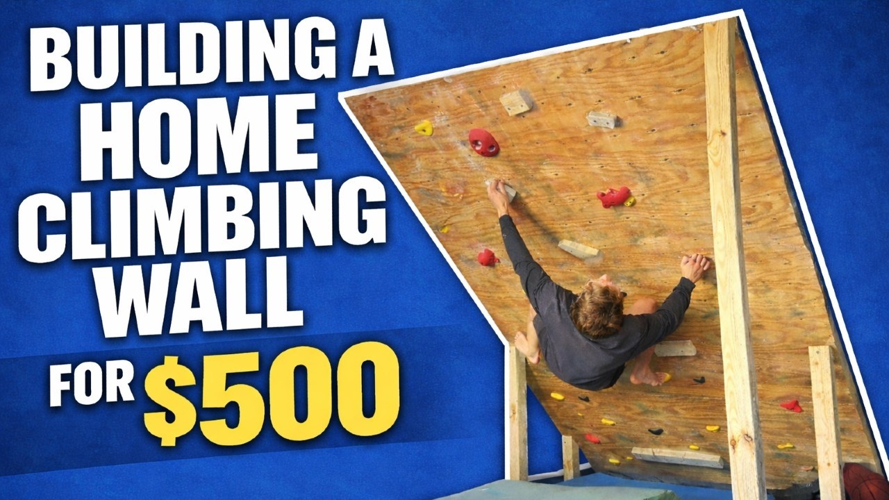We Built a Free-Standing Home Climbing Wall!!