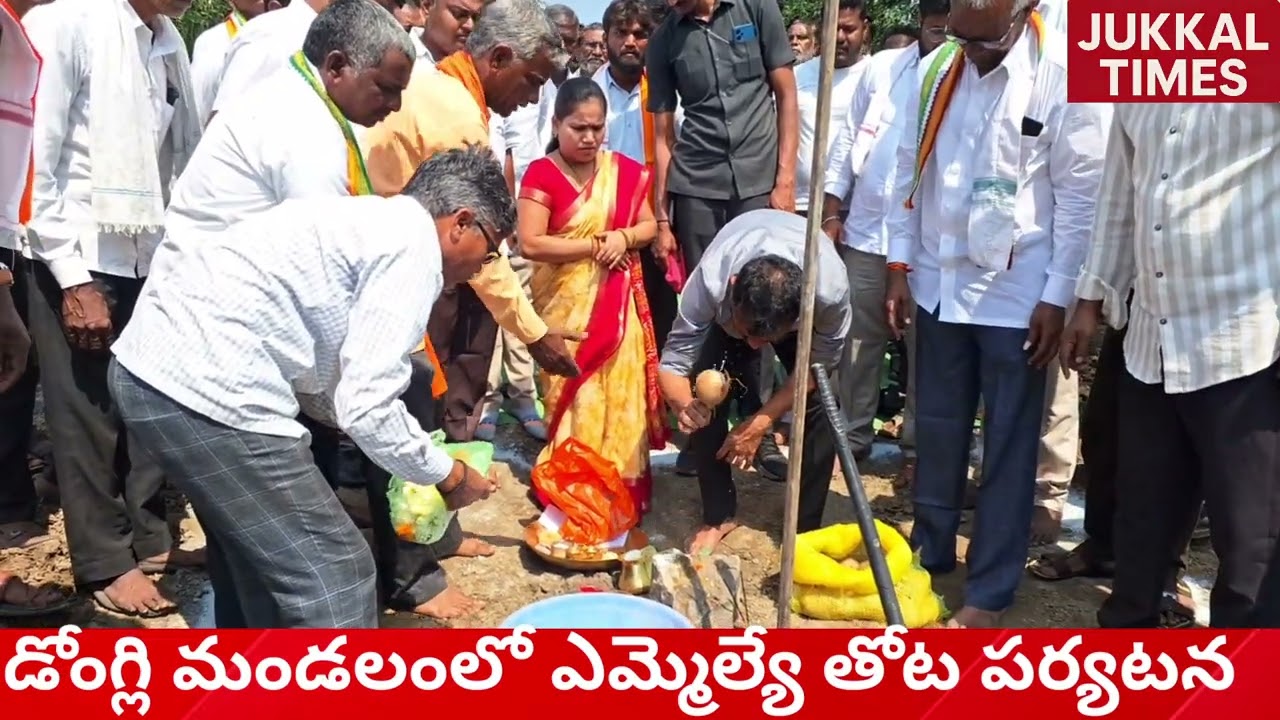 డోంగ్లి మండలంలో ఎమ్మెల్యే తోట పర్యటన 