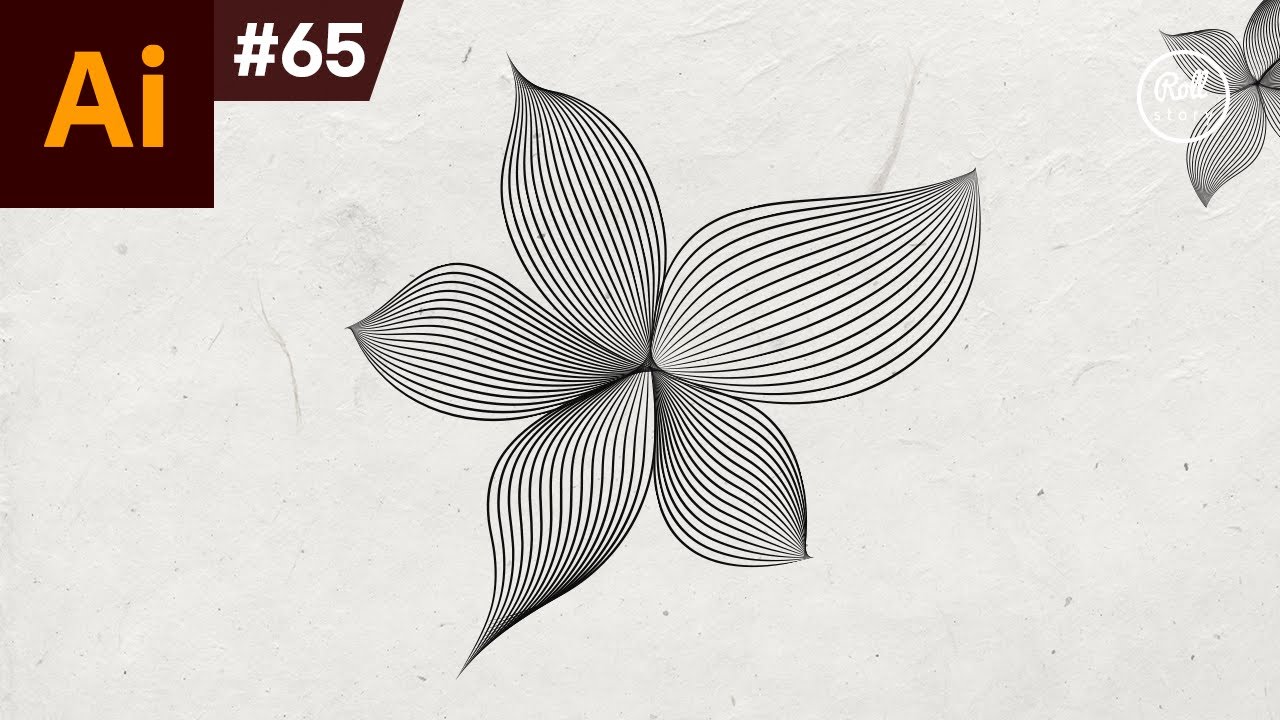 일러스트레이터 강좌 #65 - 블렌드 툴로 꽃모양 일러스트 만들기 I 롤스토리