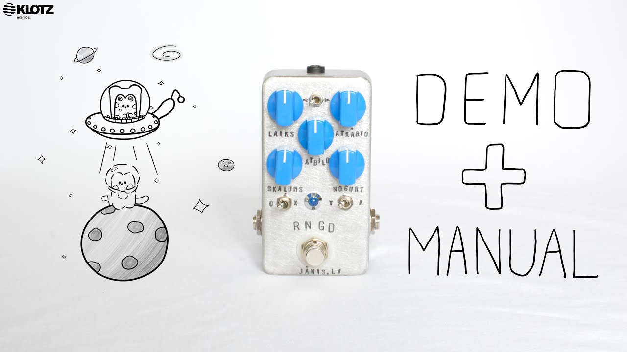 Jānis.lv RNGD Demo + Manual | Random Noise Generating Delay fuzz pedal full walkthrough + HOW TO USE