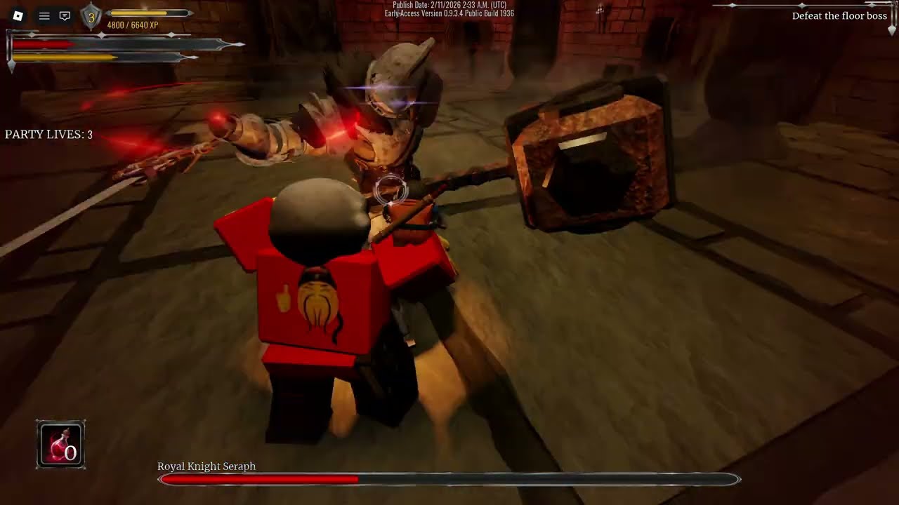 Archemara Level 8 Royal Knight Seraph Boss Fight With Starter Weapon.