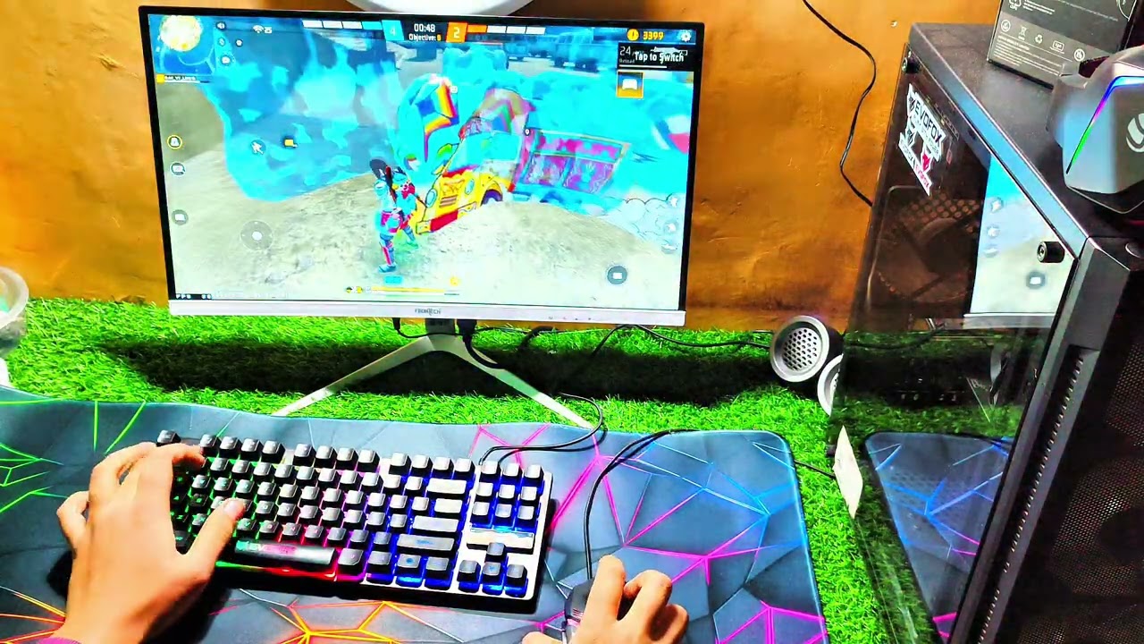 PC GAMPLAY 1VS1CUSTOM CHELANG #freefire #youtubevideo 