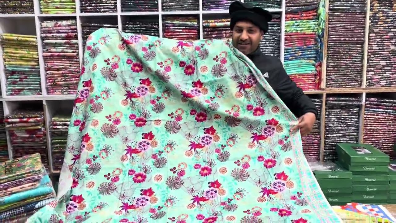 Bareeze Two Piece Winter Collection Shirt and Trouser All Over Print khaddar Fabrics Woman Clothes 
