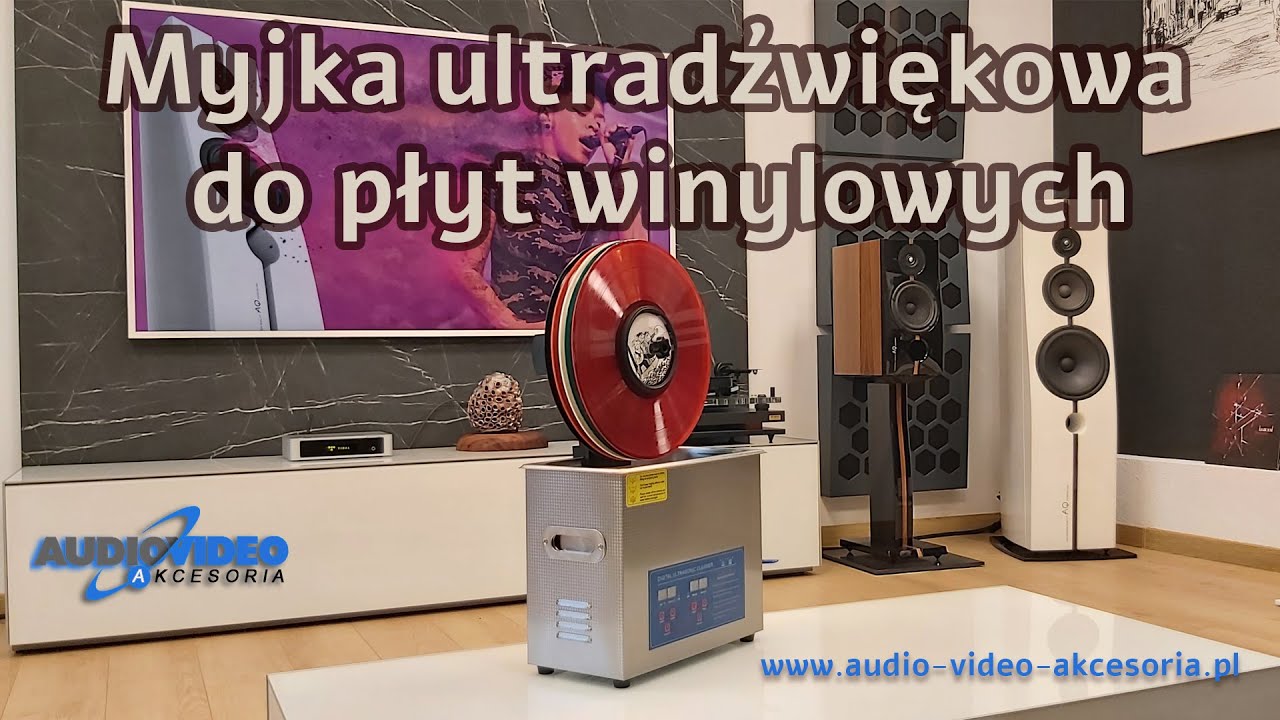 Myjka ultradźwiękowa do płyt winylowych, z regulowaną wysokością na 5 winyli o rozmiarach 7, 10 ,12