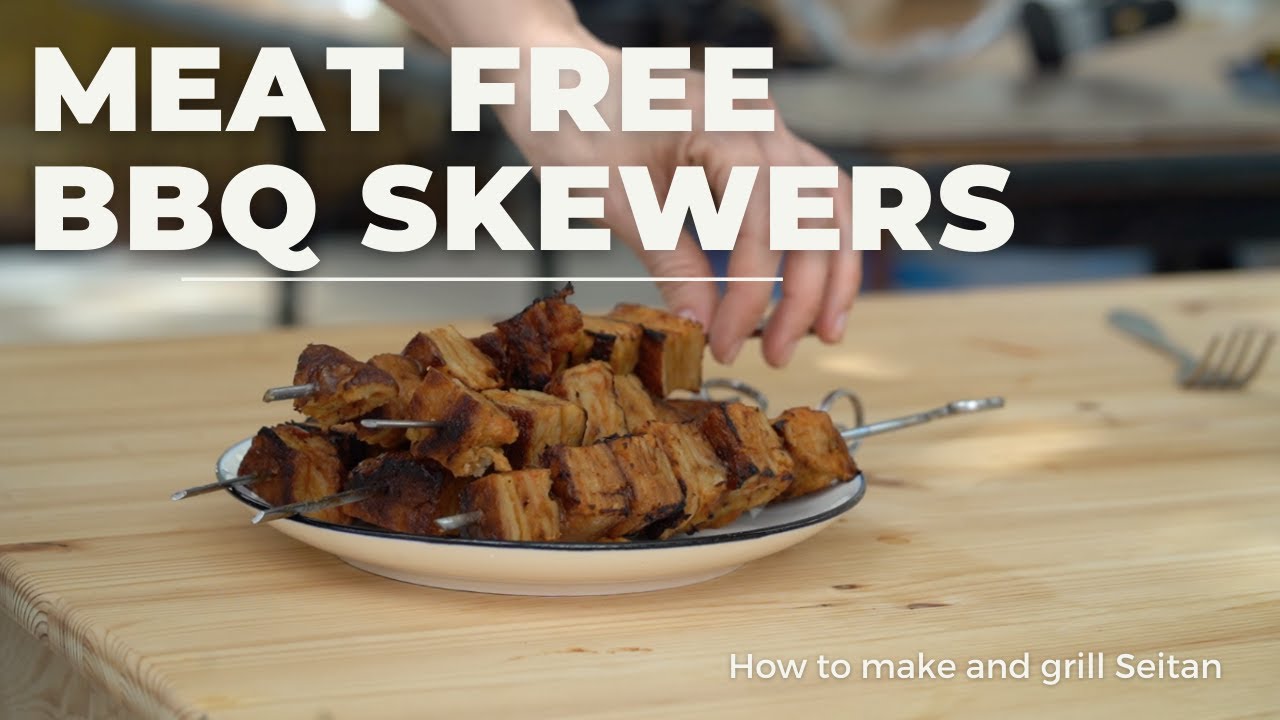 These Meatless bbq skewers are awesome!