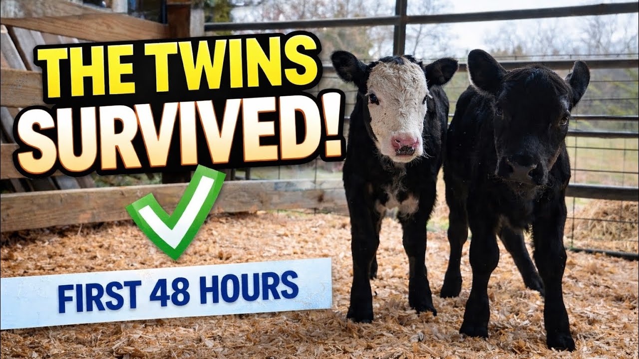 48 Hours Later… The Twin Calves Are Improving Fast! 🐄🐄