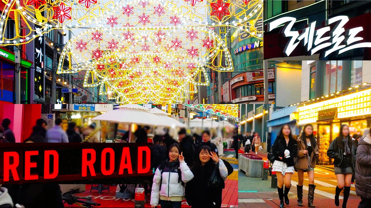 [4K] Hongdae Red Road, Seoul, South Korea