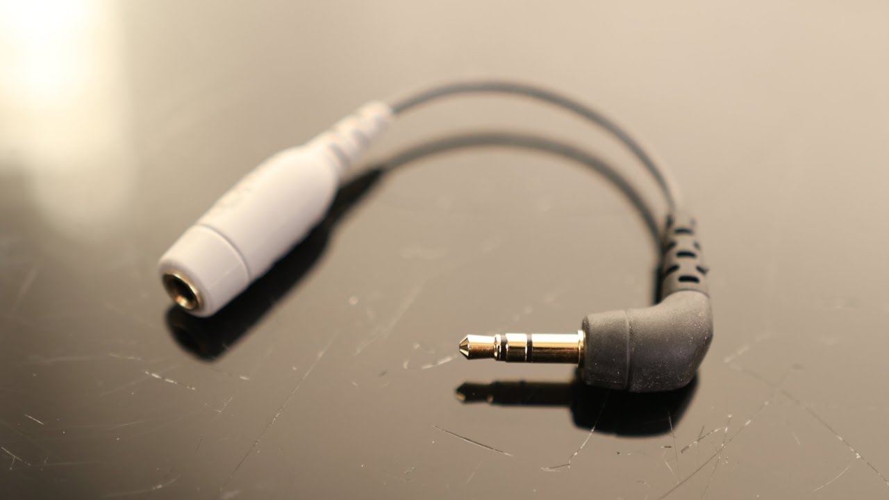 Rode SC3 3.5mm TRRS to TRS Cable Adaptor for smartLav Microphone 90 Degree Angled Elbow