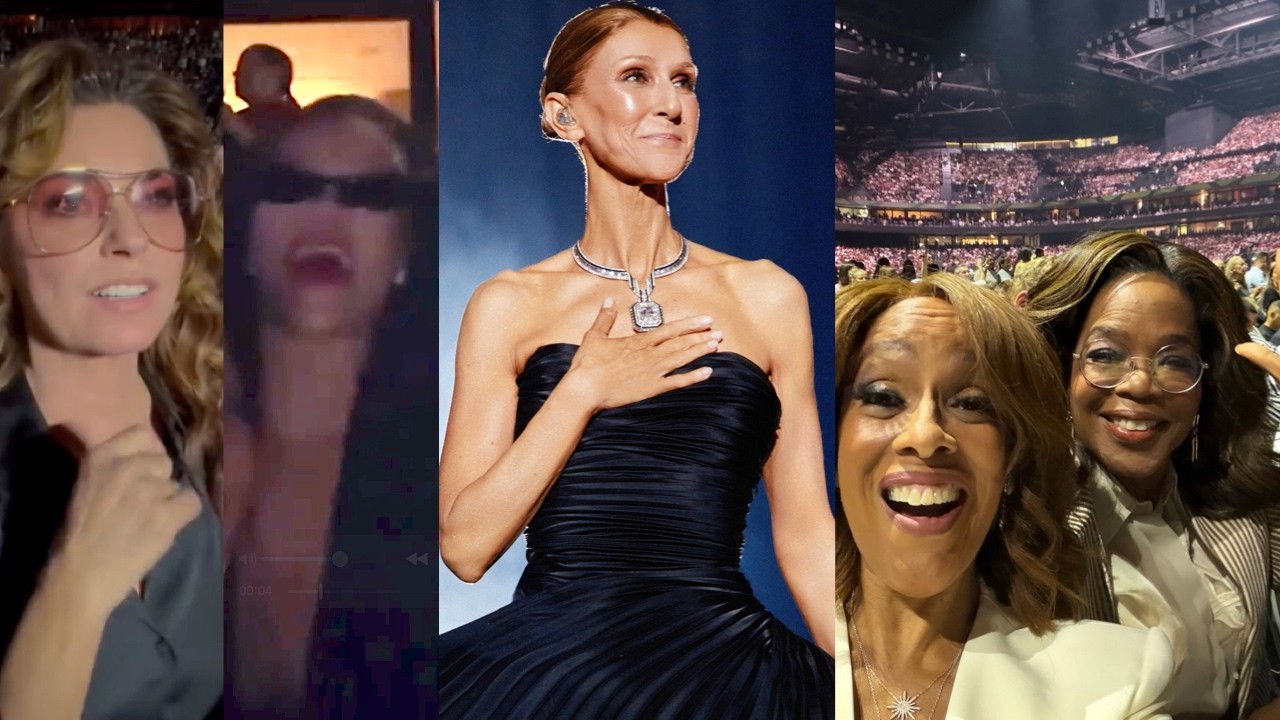 Shania, Rihanna, Oprah, Gayle, Kim K React To Celine's Comeback Paris Concert