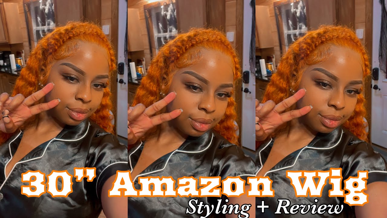 AFFORDABLE 30IN GINGER CURLY AMAZON WIG REVIEW + INSTALL | DAULES HAIR