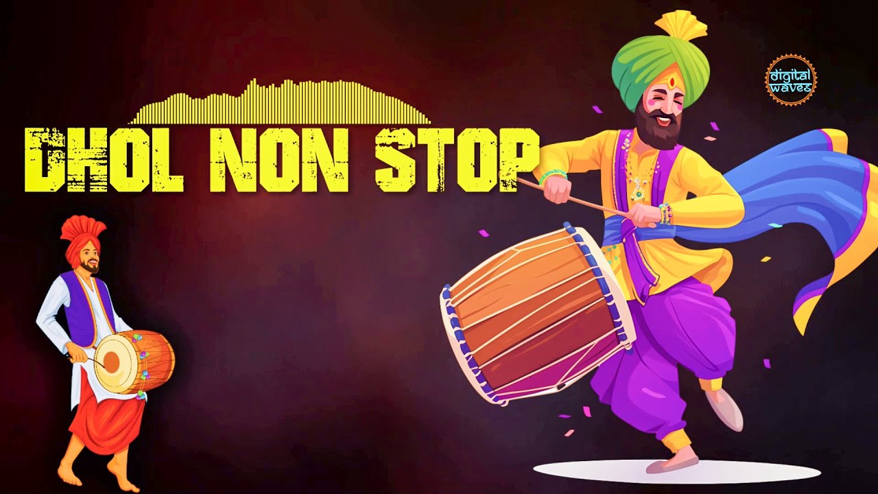 Dhol Non Stop | Punjabi Dhol Mix | Bhangra Folk beat Best Practice | dhol loops Punjabi 90 BPM