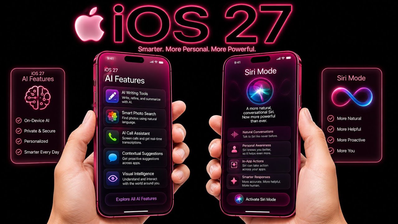 iOS 27 &mdash; Дата выхода и главные ИИ-функции от Apple | Важные новости