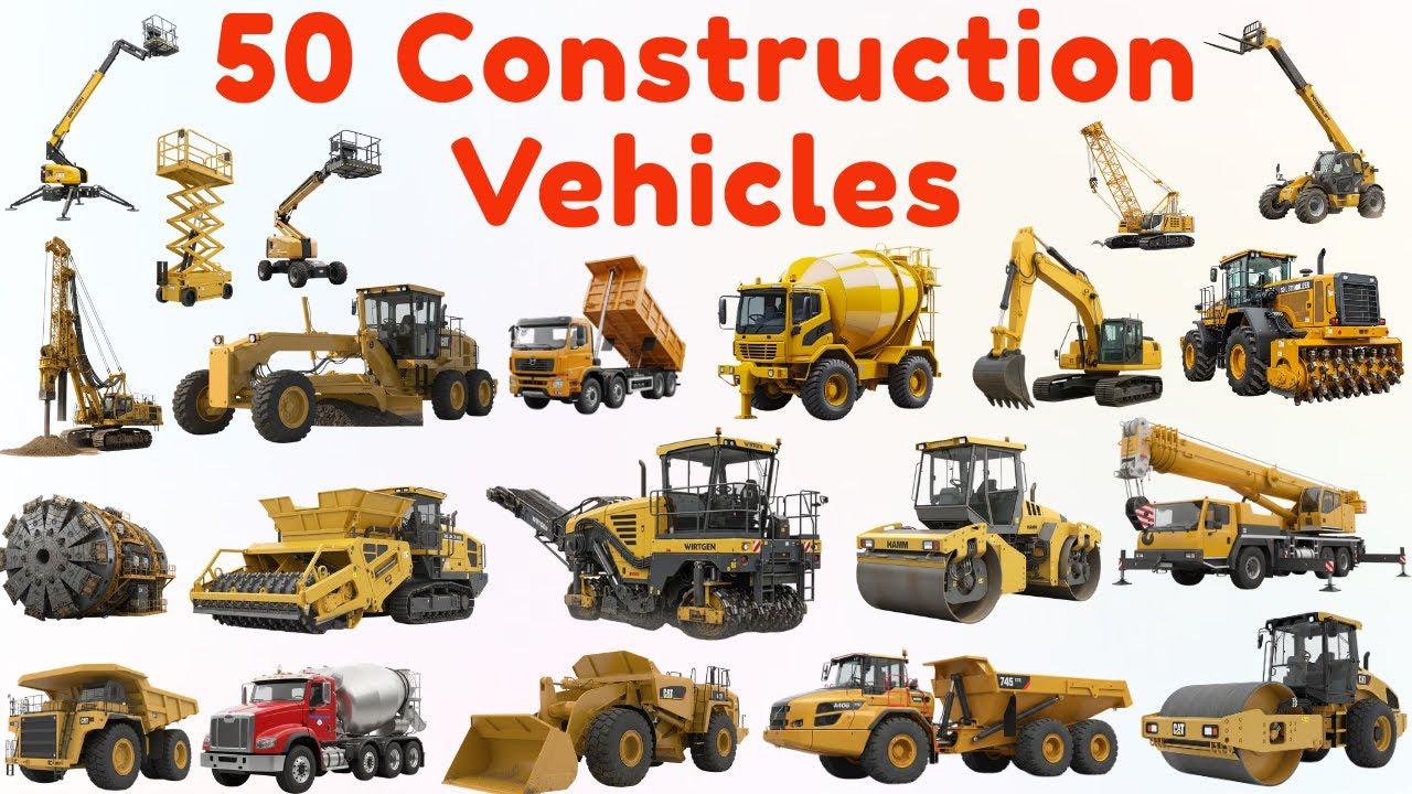 50 крутых строительных машин для детей