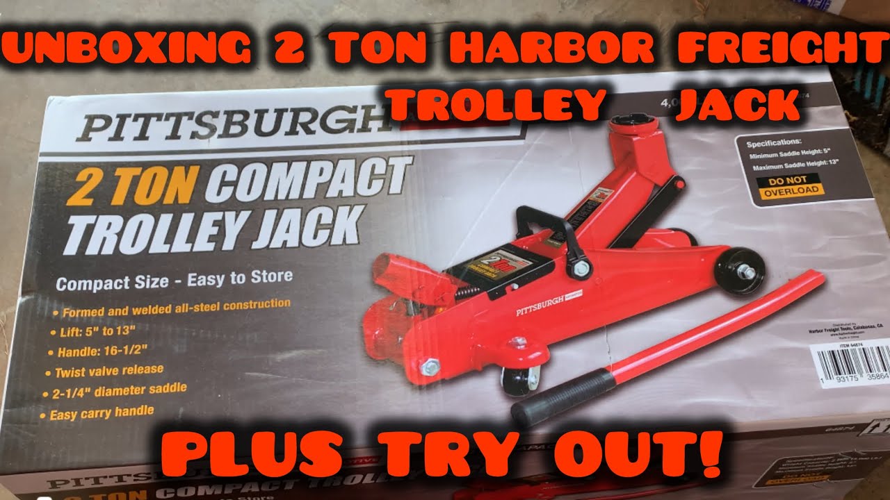 PITTSBURGH  2 TON TROLLEY JACK UNBOXING AND TRY OUT!