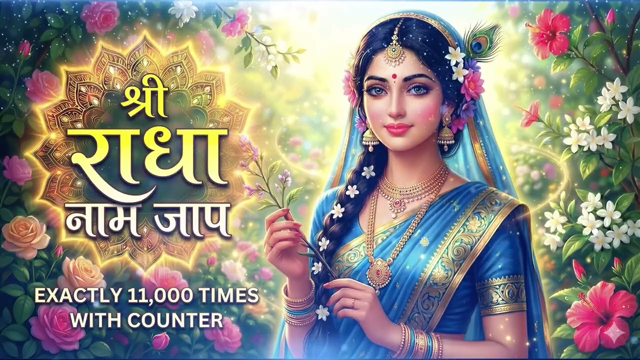 अखंड श्री राधा नाम जप 11000 Baar Shri Radha Naam Jaap 11000 Times Radha Naam Dhun | Vrindavan Tunes