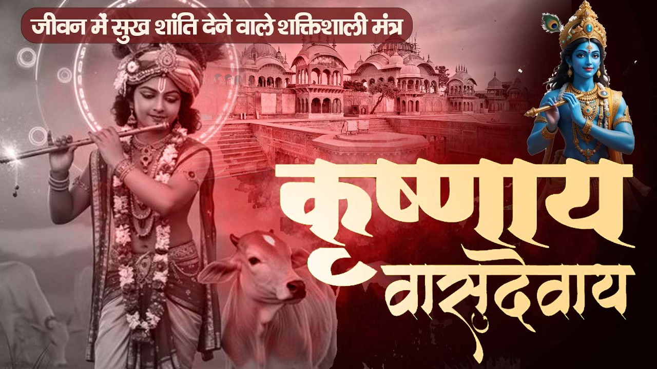 1 HOURS - कृष्ण मंत्र 108 बार | कृष्णाय वासुदेवाय | Krishnaya Vasudevaya | Powerful #krishnabhajan