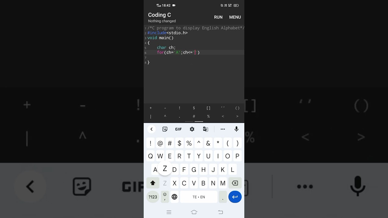 C program to display English Alphabet || #programming #beginners #cprogramming #cbasicprogram