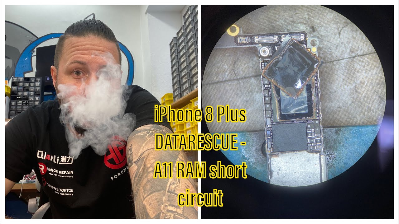 iPhone 8 Plus DATARESCUE JOB - A11 RAM short circuit - How to replace the A11 RAM safe & fast