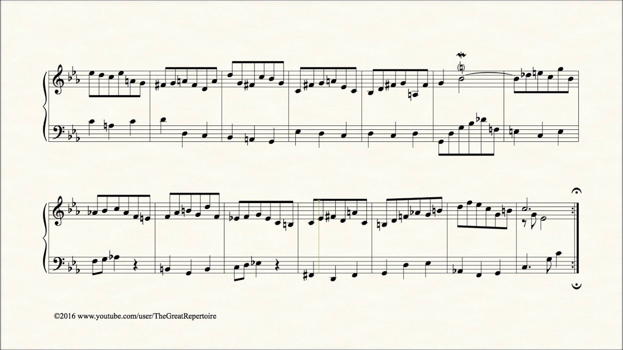 Bach, Prelude in C minor, BWV 934