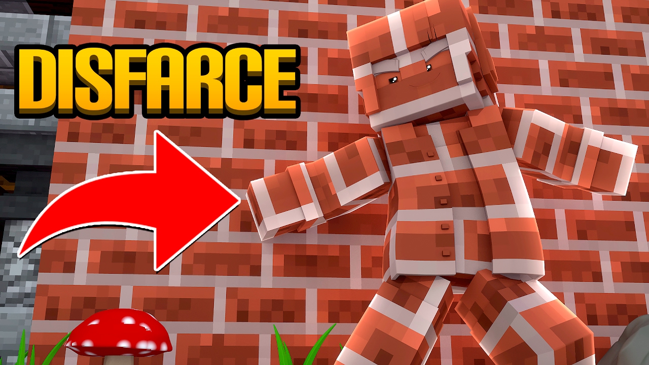 Minecraft: DISFARCE DE TIJOLO - (Esconde-Esconde)