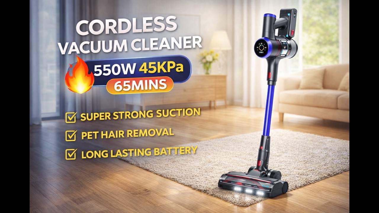 Best Budget Cordless Vacuum 2025? FKIEN 550W Review + Pet Hair Test!