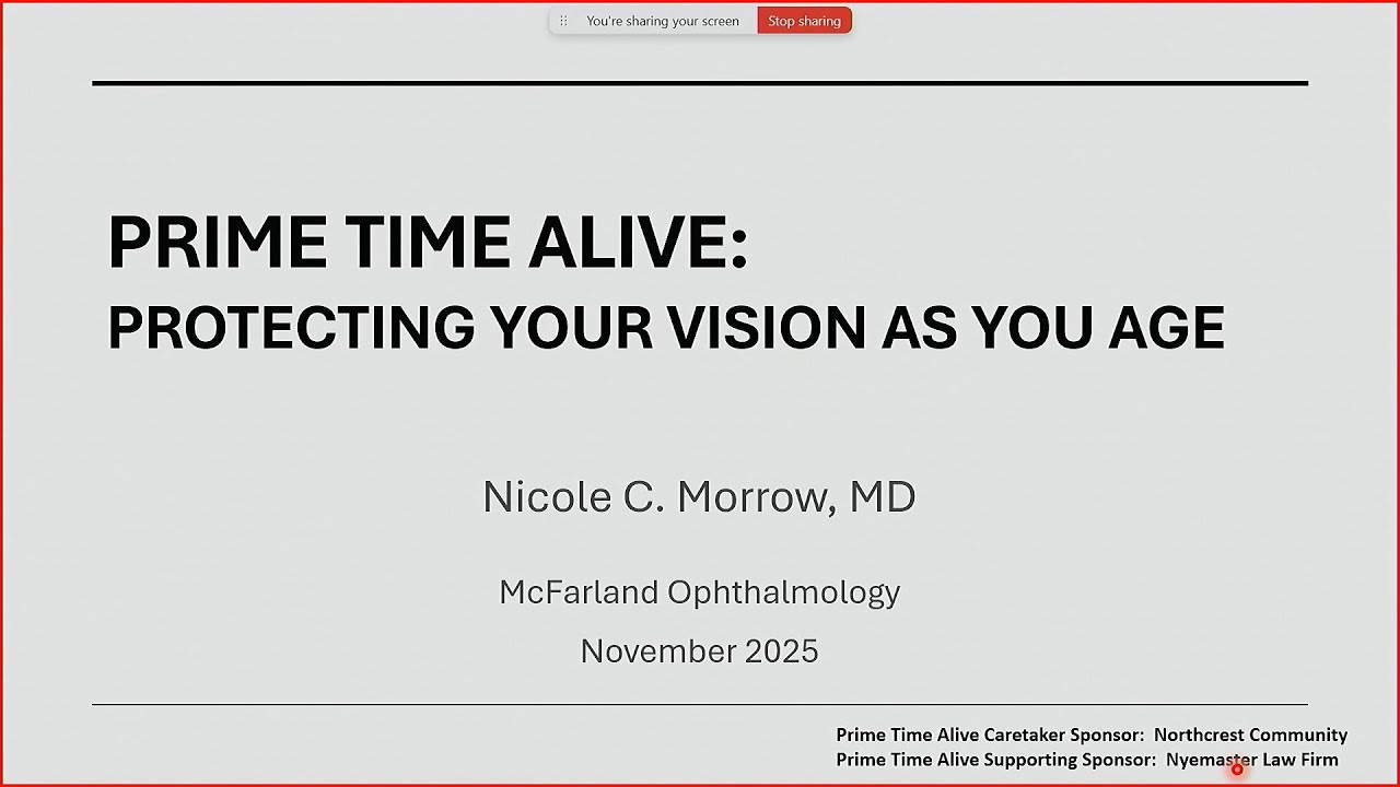 Prime Time Alive- Protecting Your Vision as You Age 11/19/25