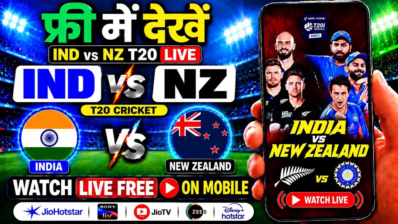 India vs New Zealand T20 Match Live Kaise Dekhe Free Me | How To Watch IND vs NZ Match Live Free