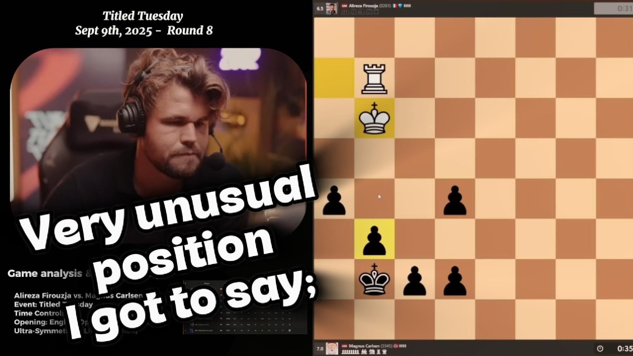 Alireza Firouzja vs. Magnus Carlsen | 5 Pawns vs. a Rook!