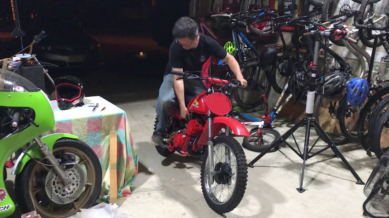 1980 Honda CR80R restoration - initial start