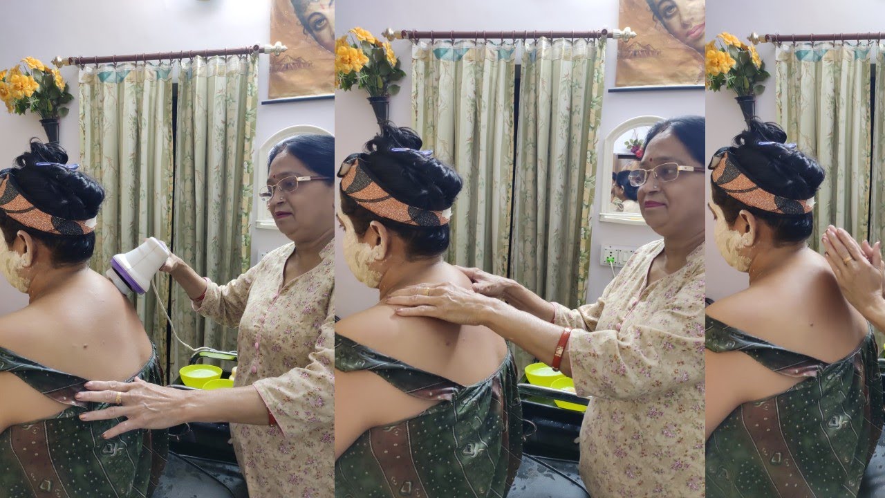 पीठ की टैंनिग केसे हटायें। HOW TO REMOVE# BACK TANNING BY # MASSAGE.