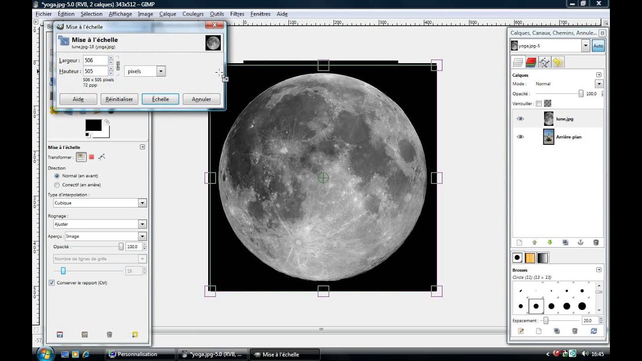 Gimp : Utilisation des calques