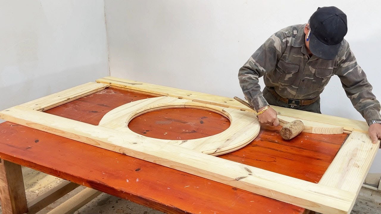 Skills Crafting Wooden Doors Using Mortise and Tenon Joints Dowels / How To Make Door For Warehouse
