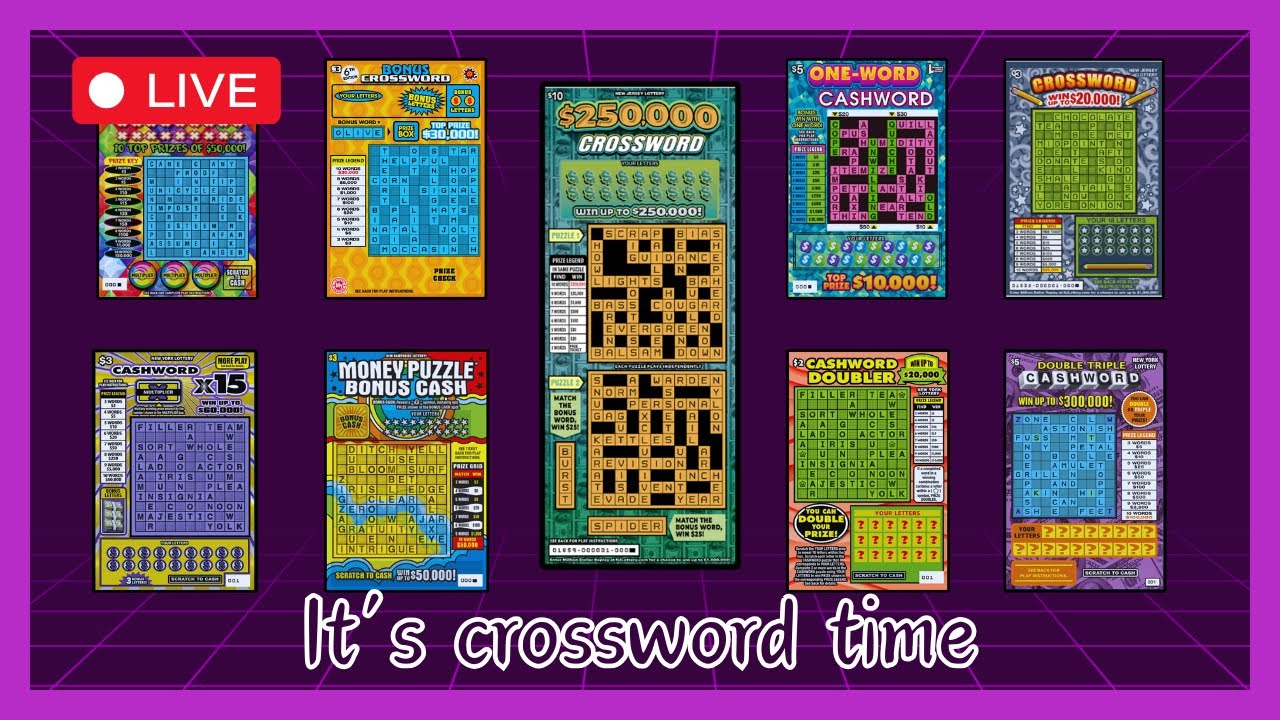 SCRATCH WITH ME! Completing crossword lottery tickets from multiple states during my livestream