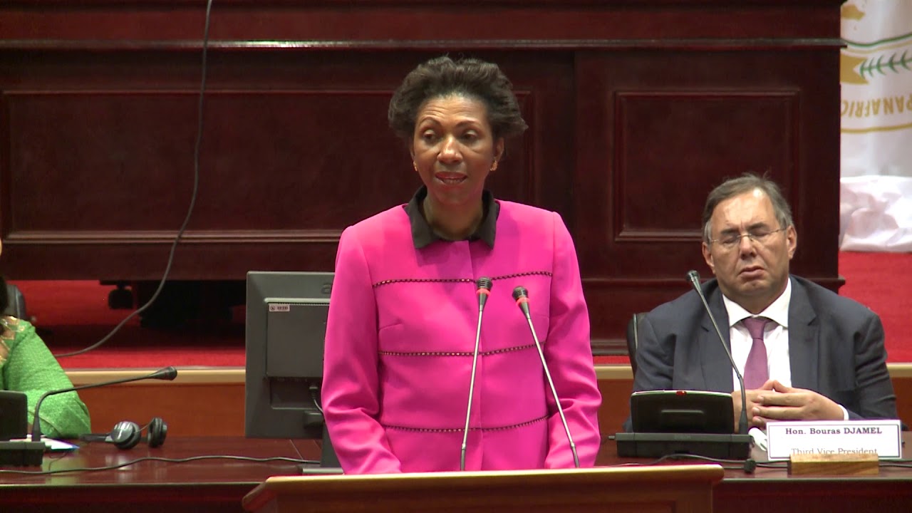Rt. Hon. Jeanine Mabunda LIOKO, Speaker of the National Assembly of DRC delivers a keynote address