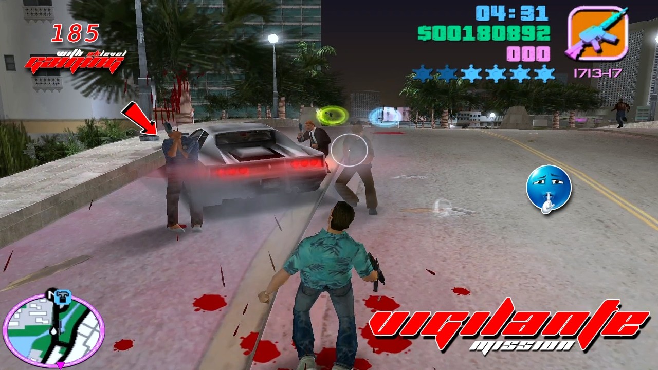 BRUTAL POLICE ENCOUNTER 😱💥 | GTA Vigilante Vice City Mission 185 | Gaming with Aklevel