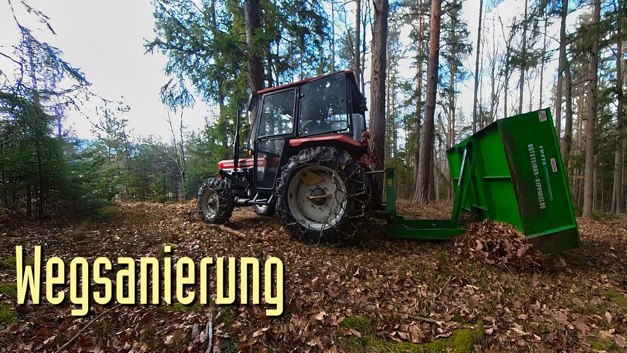 Forstwegsanierung mit Lindner Bauernfreund und Oststeirer Kippmulde
