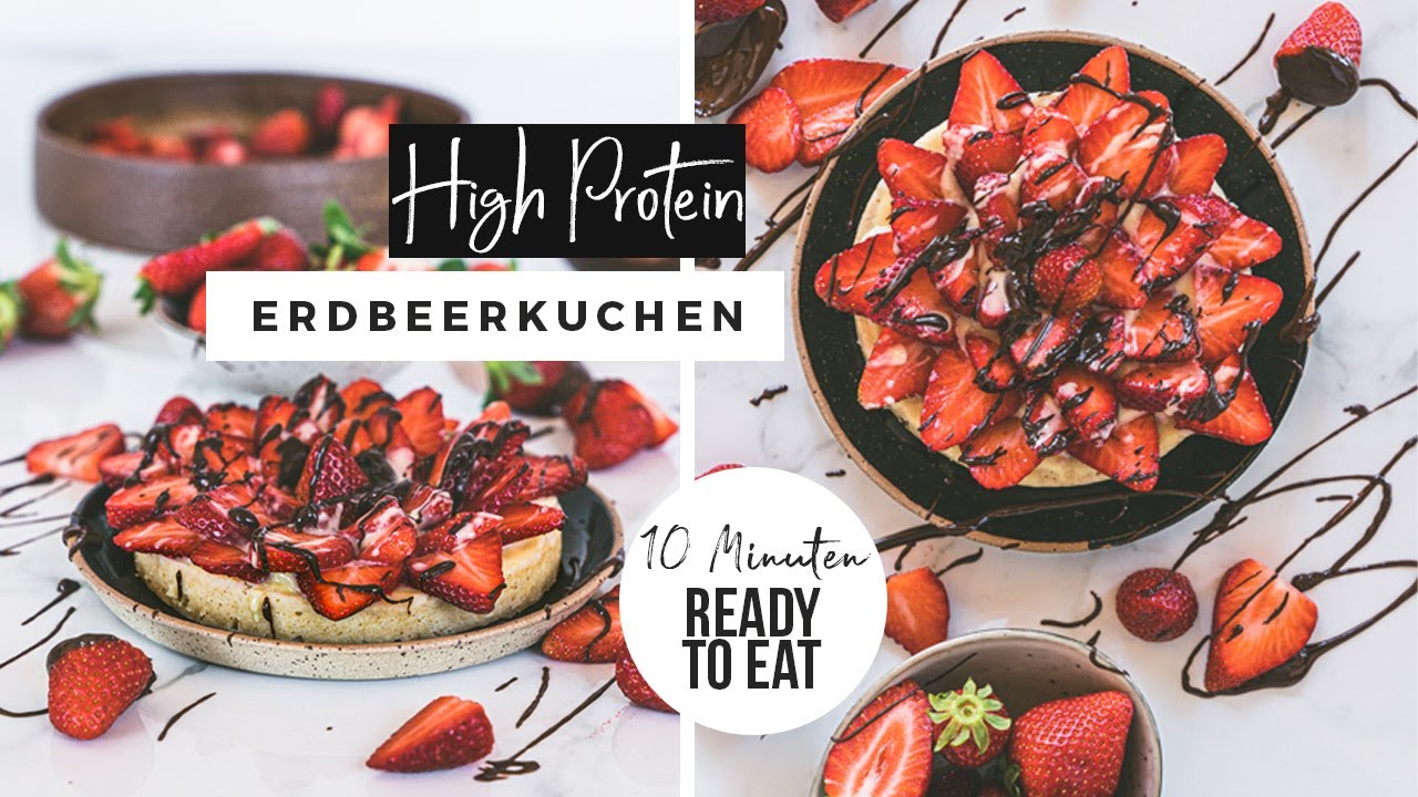 HIGH PROTEIN Erdbeerkuchen | in 10 Minuten BEREIT ZUM ESSEN