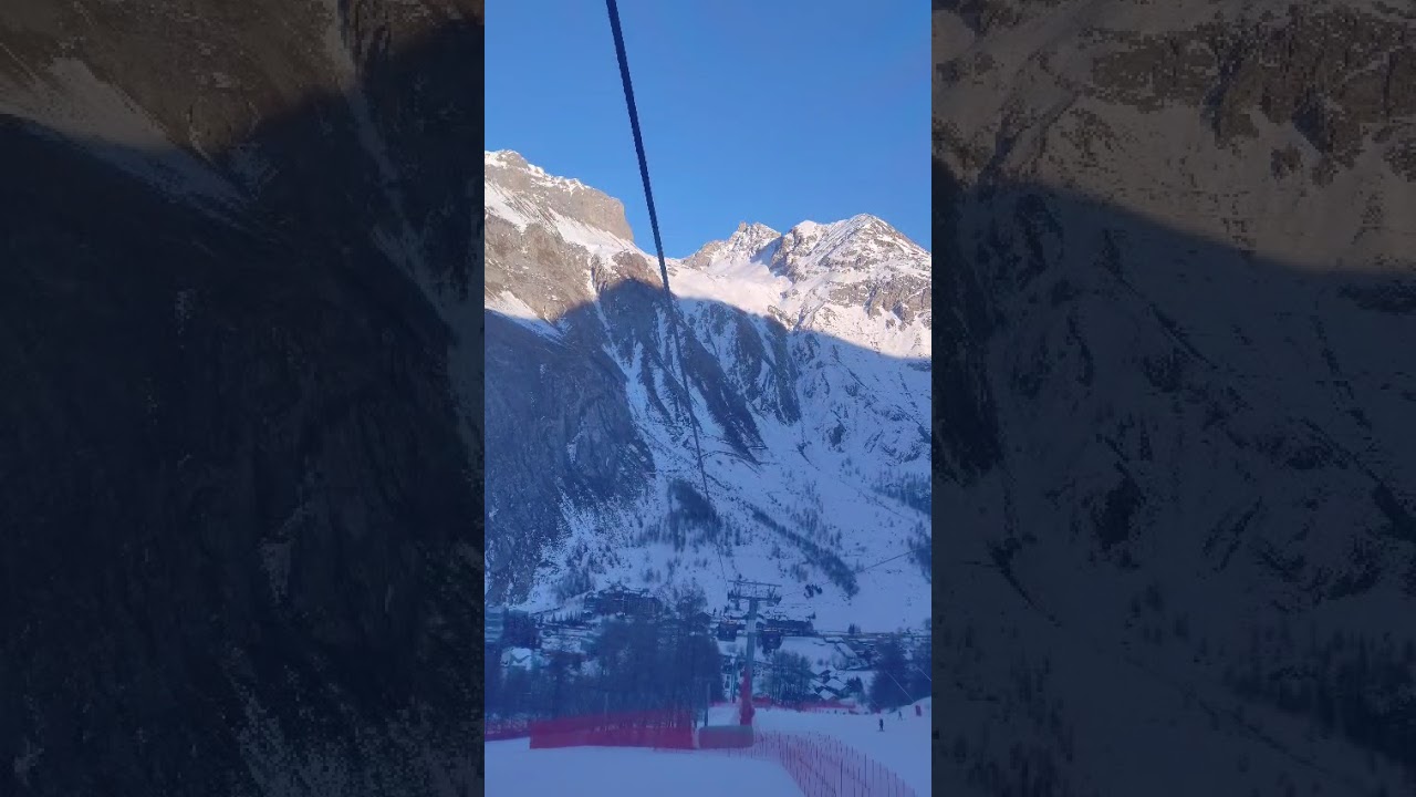 Descente avec la télécabine de la Daille (Val d'Isère)